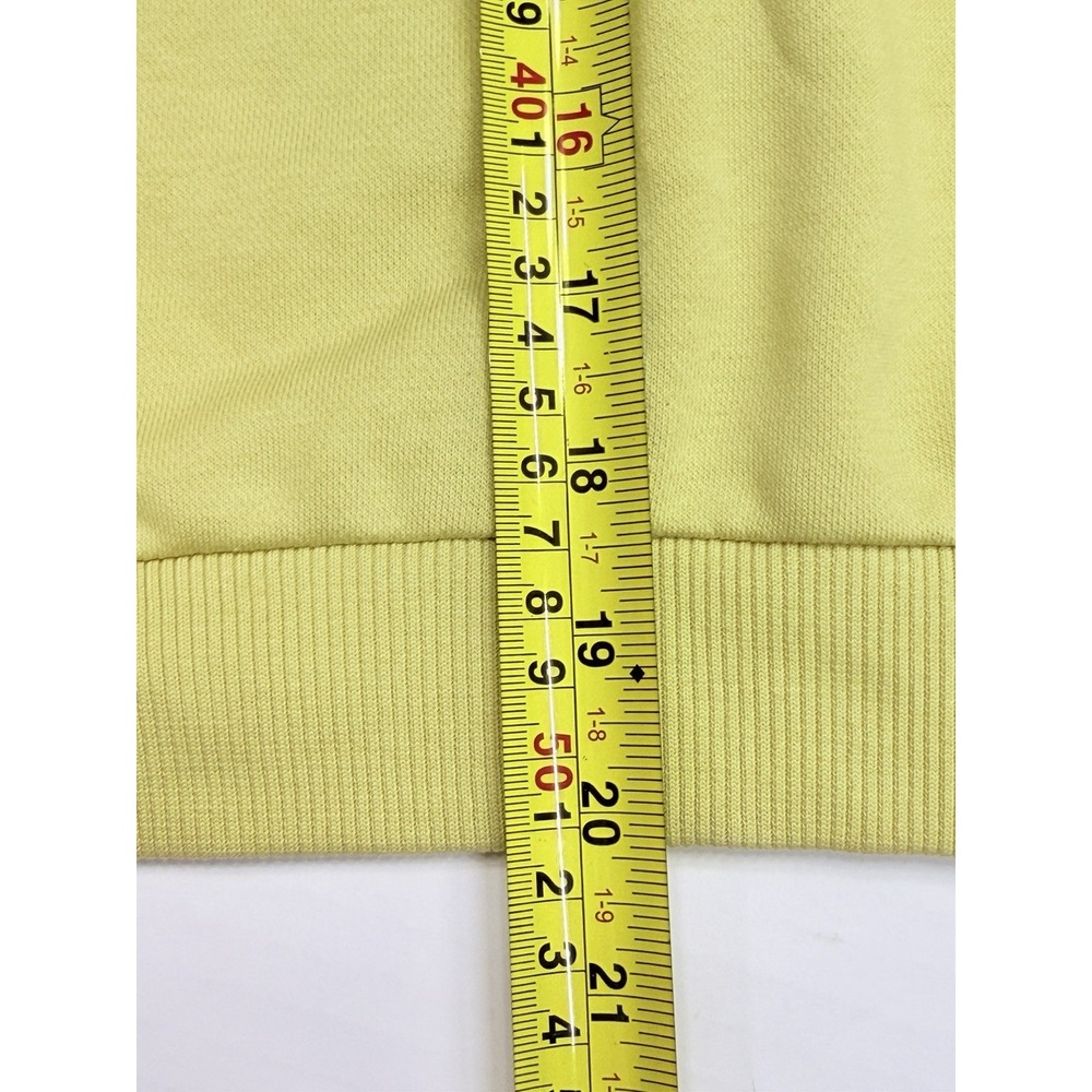Nike Sportswear Floral Logo Cropped Hoodie Lemon Chiffon Yellow Women's L - Picture 7 of 7